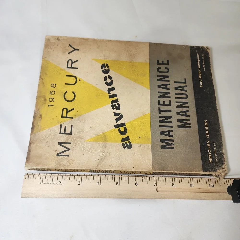 1958 Mercury Dealer Advance Maintenance Manual‎ ORIGIONAL